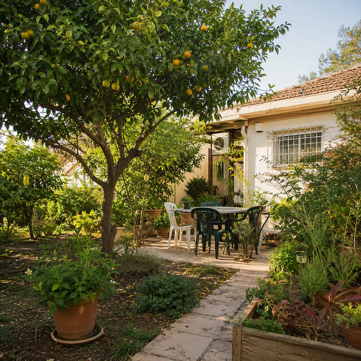 גינה ביתית בפתח תקווה בעיצוב פרדייז גינון